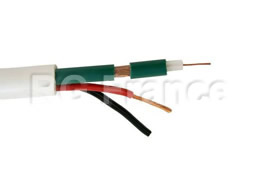 Câbles hybrides avec coaxial SD (75&Omega;), fils d'alimentation et de données