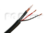 Câble hybride coaxial vidéo KX6 + alimentation gaine ronde souple noire en c/100m